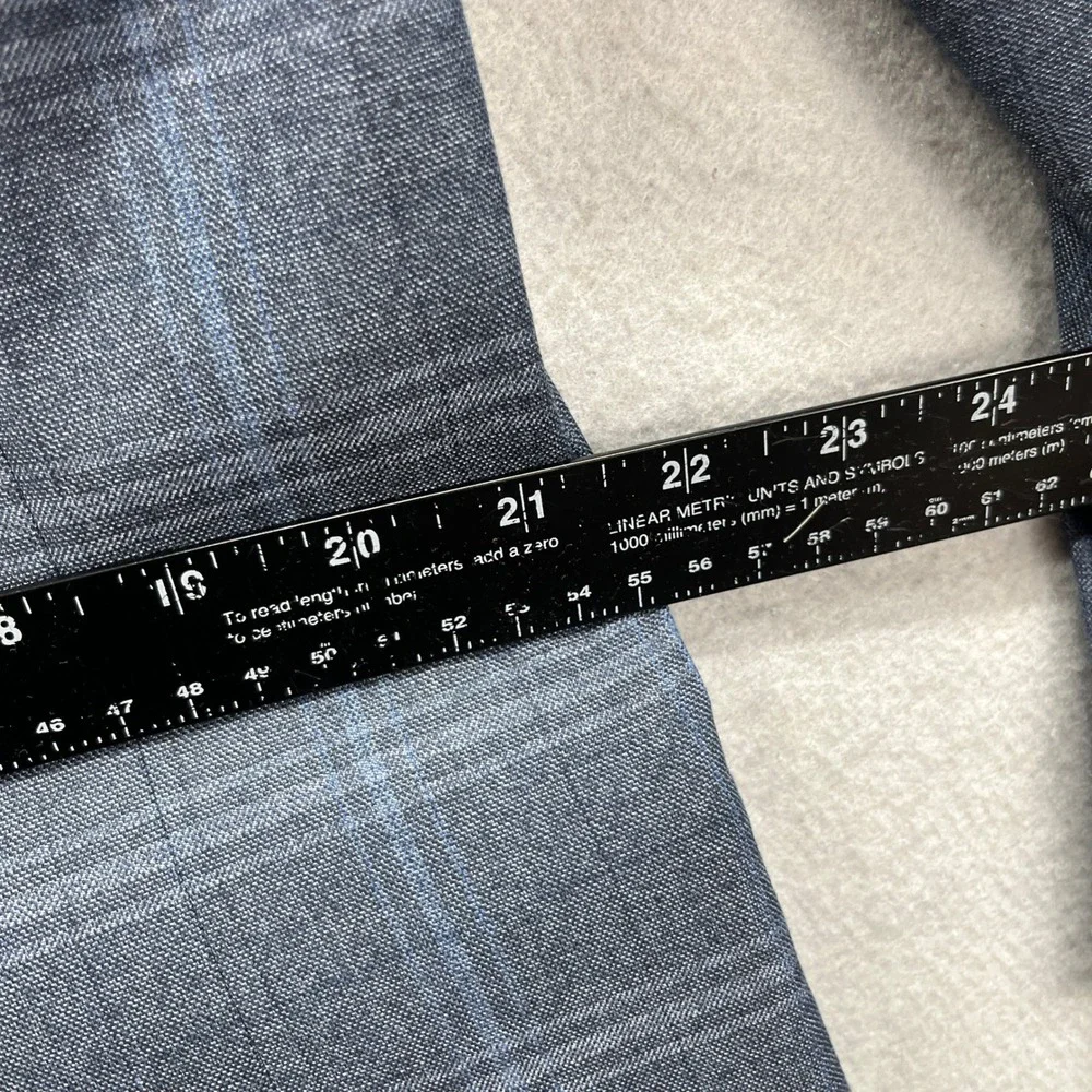 Lauren Ralph Lauren Blazer Mens 44L Blue Plaid Sport Coat Jacket Professional